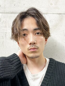 フイ 自由が丘(men's salon Hui) メンズ波巻きパーマ/アップバング/ツーブロックマッシュ/束感