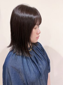 ロロン 下高井戸(LORONG) ミディアムボブ　フェイスレイヤー　ショコラブラウン
