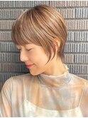 30代40代大人女性/前髪ありショートボブ/ショートヘア/髪質改善