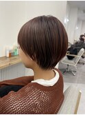 丸みショート/オレンジレッド