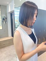 ロンドシエル 横浜(Lond ciel)&nbsp;黒髪でも可愛い前下がりボブ大人ボブ【久保田夢美】横浜前髪
