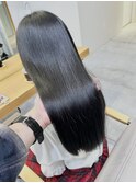 艶感ストレート♪髪質改善カラーグレージュ