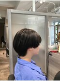 大人ガーリー チョコレート プリカール 小顔 丸みショートボブ