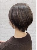 シンプルショート【白髪ぼかし】