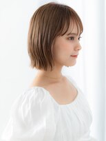 ドクターズサロン LAB 小山店&nbsp;ミルクティーカラー切りっぱなし外ハネボブd小山20代30代40代