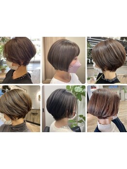 口コミ多数上質salon◇小顔魅せショート&レイヤーカットが大好評＊ハイライトの組み合わせが大人気◎[薬院]