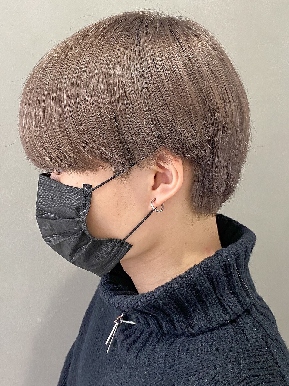 マッシュナチュラルカラーマッシュメンズヘアカラーツーブロック