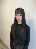 韓国ヘア/レイヤーカット前髪顔周り髪質改善トリートメント黒髪