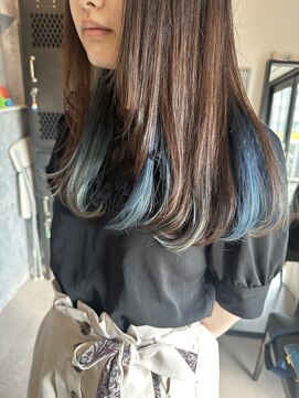ダリー 菊水店(Dali) インナーカラー・ペールブルー・インナーブルー・デザインカラー
