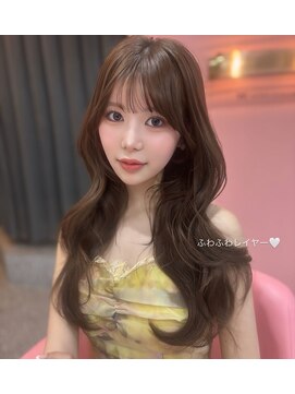 ボタン シブヤ(VOTAN SHIBUYA) オリーブ/グレージュ/韓国ヘア/渋谷/レイヤー/顔まわり