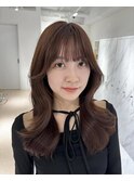 ミルクティーベージュシールエクブリーチカラーレイヤーカット
