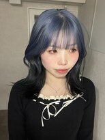 アドネ プライム(adne prime)&nbsp;ルーツカラー/エンドカラー/ダークブルー/顔周りカット