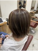 白髪ぼかしハイライトカラー