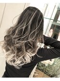 『D'na』上質ホワイトバレイヤージュロング　清水