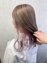 ヘアー リードレス(hair Re:dress) ニュアンスカラーパープル系インナーカラーミルクティーベージュ