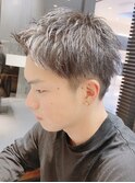 メンズショートアップバング