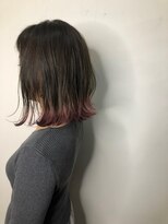 フロート 小阪店(float) グラデーションカラー_マロンベージュ Aラインボブ かきあげ