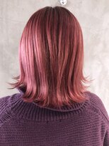 アイティー バイ アルバム 中野店(IT by ALBUM) ピンクレッド_マロンベージュAラインボブ_ba319321