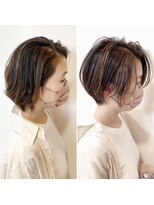 エトワ(ETOWA)&nbsp;【ビフォーアフター】似合わせカット＋ハイライト