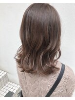 モルニ(MORNI)&nbsp;ショコラブラウン_マロンベージュ Aラインボブ かきあげ