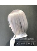 ベージュ、エクステ、ホワイトブリーチ、グラデーション