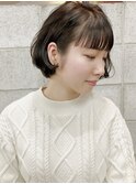 あえての重みが◎デザインショートボブ【AND CHILL渋谷】