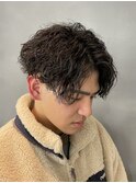 センターパート/ツイストスパイラルパーマ/波巻きパーマ