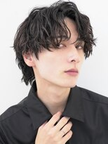 センターパートウルフカットシャドウパーマニュアンスパーマ