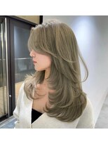 ホロ(hollo)&nbsp;オリーブグレージュロングレイヤー韓国風