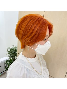 アオ 岡野 横浜(a-o) 【安藤貴志】ハンサムショートxオレンジカラー＊