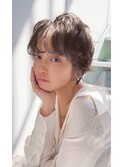大人可愛い20代30代40代黒髪前下がりショートボブ丸みショート◎