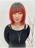 20代30代40代前下がり耳掛けウルフボブ丸みショート◎