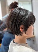 ショートカット20代30代40代前髪あり面長丸顔ショートボブ