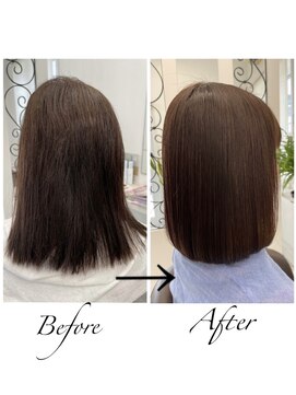 サロンドノア(Salon de NoA) ミディアムボブ×縮毛矯正