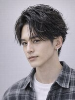 ハレ メンズサロン たまプラーザ(Hale)&nbsp;Haleメンズリバースセンターパートニュアンスパーマたまプラーザ