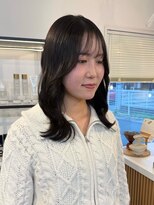 クララジャパン ナベシマ(CLALA JAPAN Nabeshima)&nbsp;髪質改善　縮毛矯正　顔まわり　韓国風　ミディアムレイヤー