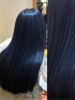 アロマ ヘアー ルーム 新宿3号店(AROMA hair room) ブリーチ1回!ブルーブラック^_^【新宿】