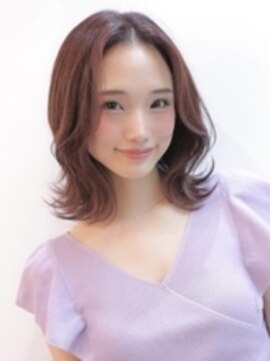 アグ ヘアー チア 東大宮店(Agu hair cheer) 《Agu hair》ラズベリーカラーが可愛いフェミボブ