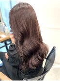 韓国ウェーブ×透明感ピンクベージュ