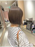 【坂本拓麻】大人かわいい切りっぱなしボブ/ブラウンベージュ