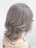 脱・白髪染め×ミディアムレイヤー