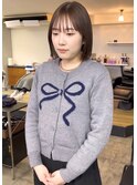 mini bob × Olive beige