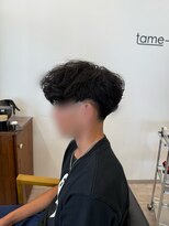 タメ(tame-)&nbsp;サーフカール/フェザーパーマ/ブルーブラック【都賀/メンズ】