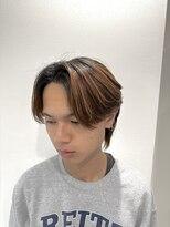 グレイバイニューヨークニューヨーク 京都北大路(Gray by NYNY) センターパートフェザーショートパーマメンズ眉毛モテる刈り上げ