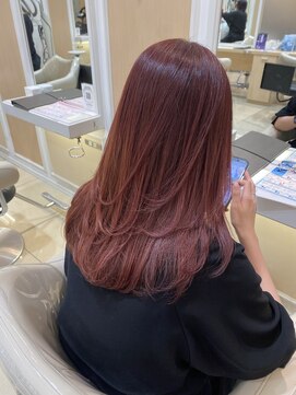 アッシュ 中目黒店(Ash) ブリーチなしダブルカラー×チェリーレッド