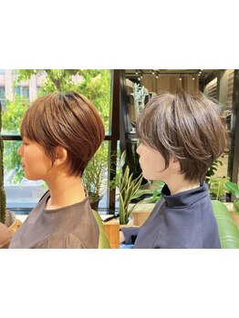 骨格や髪質を見極めたカットで、おうちでも扱いやすいスタイルに♪再現性も高く、朝のセットも簡単に☆