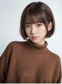 大人可愛い◎小顔丸みショートボブ×前髪あり