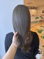 ウニュ(unu.)&nbsp;ブリーチなしカラー、透明感カラー、オリーブベージュ