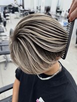 エゴル オム 名古屋栄(ENGOL homme)&nbsp;メンズバレイヤージュ/ブリーチ/ミルクティー