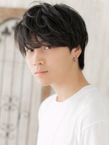 モッズヘア メン 上尾東口店(mod's hair men)&nbsp;無造作アッシュブラックビジカジ爽やかマッシュパーマT上尾